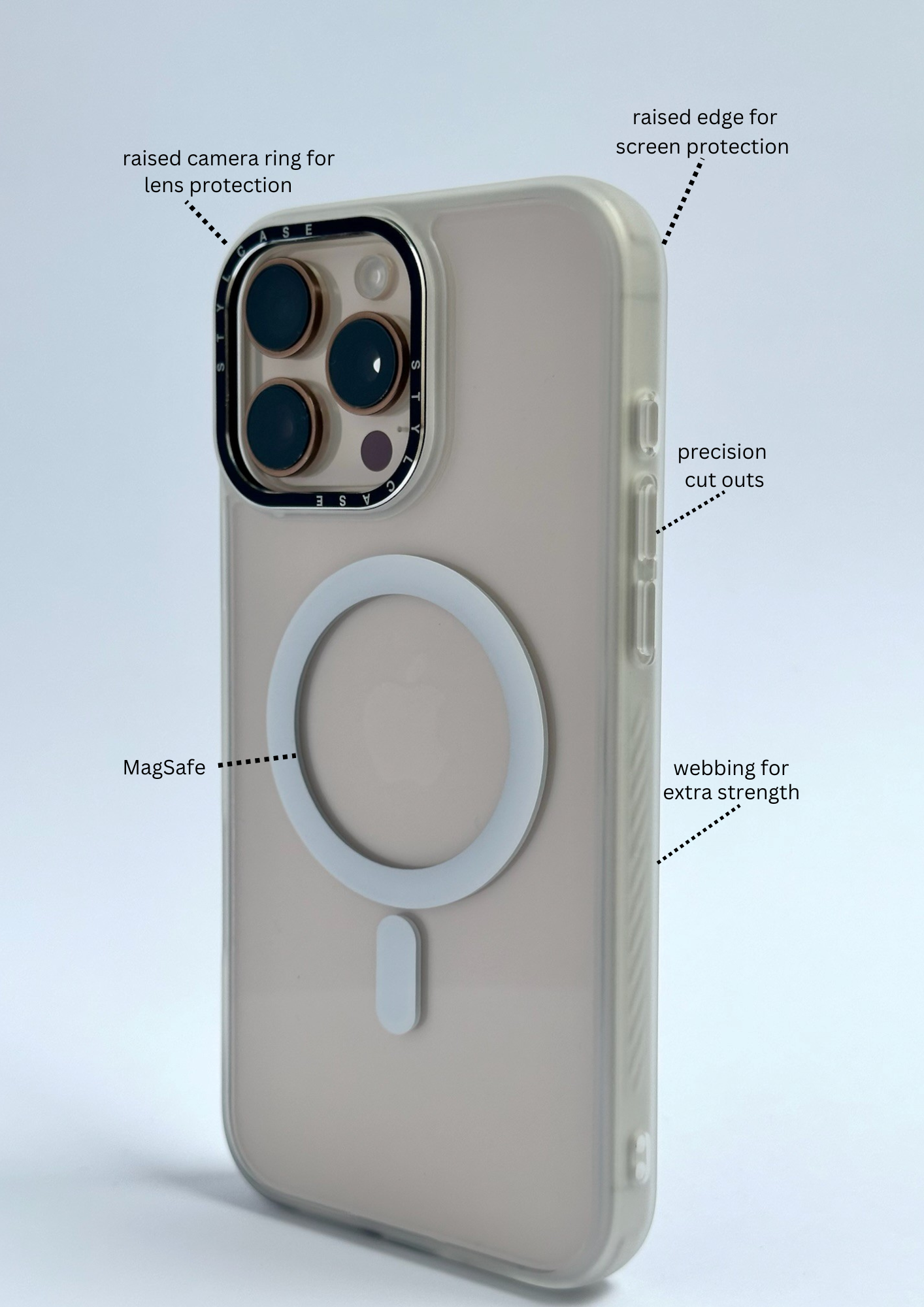 Black & White Checkered Wave MagSafe Phone Case