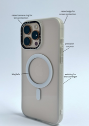 Black & White Checkered Wave MagSafe Phone Case